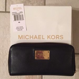 Black Leather Michael Kors Wallet
